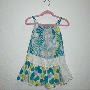 Girls Size 4 Small Naartjie Kid Floral Polka Dot Sleeveless Summer Dress